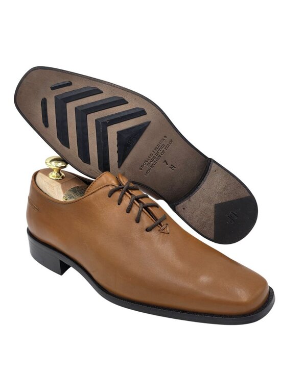 NEW Donald J. Pliner Italy Wholecut Tan Calf Leather Derby Mens 7M Dress Shoes main image 7